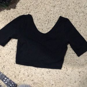 Black crop top